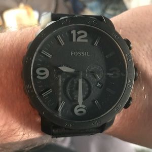 Mens Fossil Nate Chronograph Black 